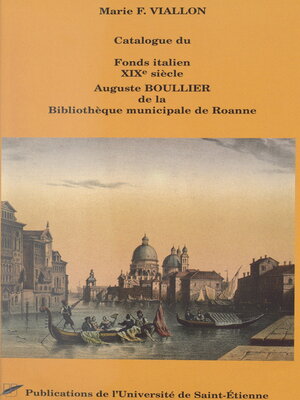 cover image of Catalogue du fonds italien XIXe siècle Auguste Boullier
